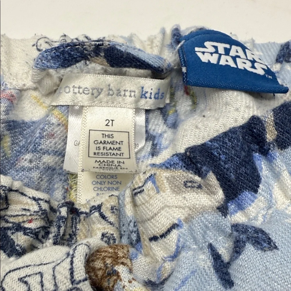 Pottery Barn Kids Star Wars Pajama Set - White and Blue size 2T